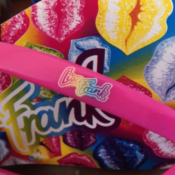 Lisa Frank Rainbow Kisses Flip Flop Sandals - Picture 2 of 4